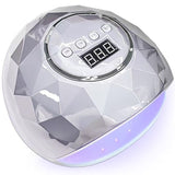 Diamond F6 Professional Gel Polish UV/LED Nail Dryer Lamp 86W - Silver