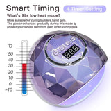 Diamond F6 Professional Gel Polish UV/LED Nail Dryer Lamp 86W - Silver