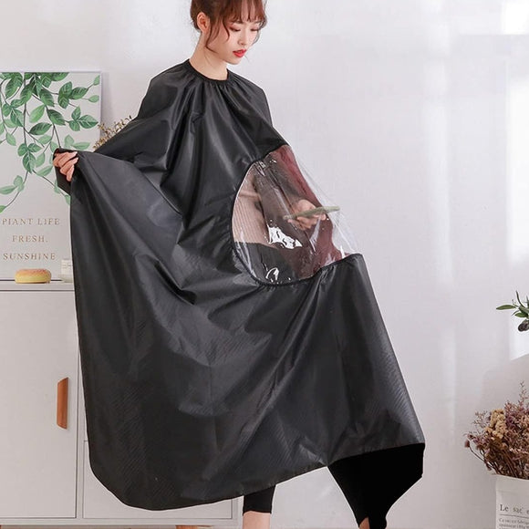 Barber Cape / Hair Cutting Cape - With Clear Screen