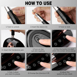 40000rpm Electric Nail File/Drill Machine UV901 - Rechargeable / Cordless / Portable - Black