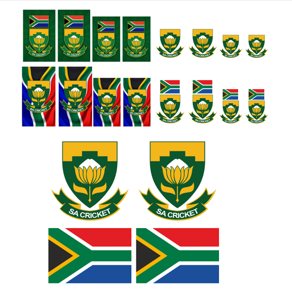 South Africa Cricket - Nails & Face Water Decals