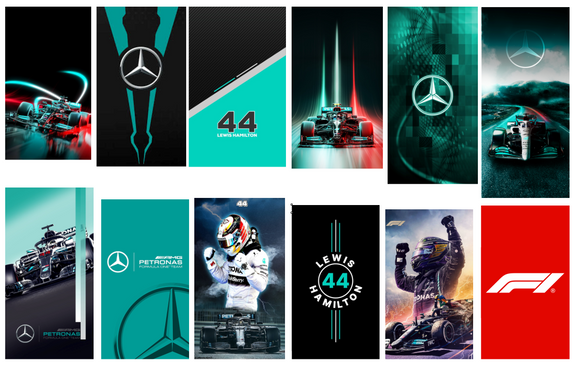 Mercedes Hamilton F1 - Water Decals