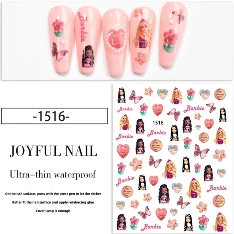 Barbie nail sticker on sale