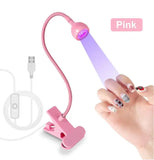Flexible Gooseneck Nail UV LED Light / Lamp with Table Clip - 5W