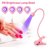 Flexible Gooseneck Nail UV LED Light / Lamp with Table Clip - 5W