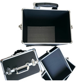 Storage Case - Professional Beauty Case / Make-up Case Trolly - 4 Layers - Black with Silver Trimming