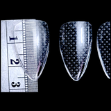 Almond - Medium - Full Cover - Soft Gel Nail Tips - 600pcs - Clear - Box
