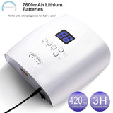 Cordless Rechargeable - UV LED Light / Lamp 66W - White or Pink