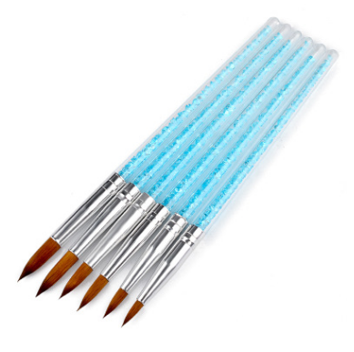 Acrylic Brush - 6pcs - Blue