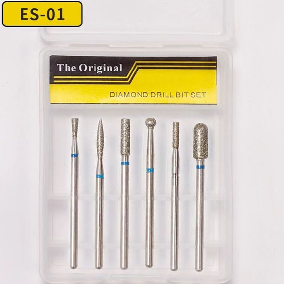 Drill Bit Set For Electric Nail File/Drill (ES-01) - 6pcs