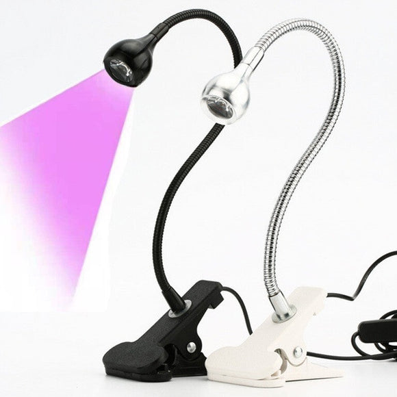 Flexible Gooseneck Nail UV LED Light / Lamp with Table Clip - 5W