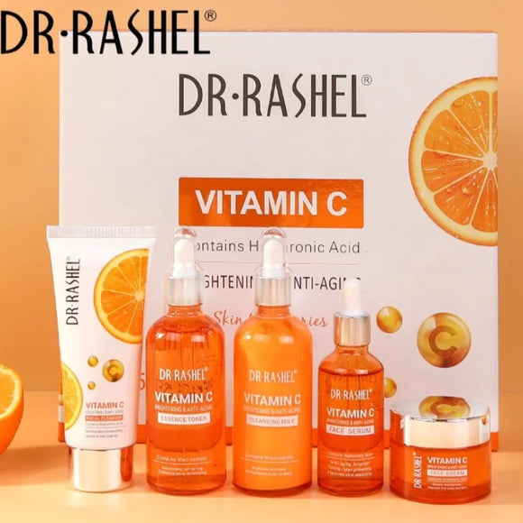 Dr. Rashel Vitamin C Brightening & Anti-Aging Skin Care Series - 5pcs Box Set