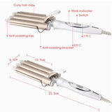 3 Barrels Professional Hair Curler - 25mm