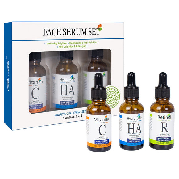 Face Serurm Set - Vitamin C / Retinol Serum / Hyaluronic Acid