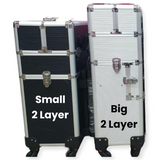 Storage Case - Professional Beauty Case / Makeup Case Trolley - 2 Layer (Big)