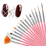 Nail Art Brush Set - 15pcs