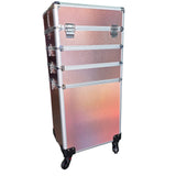 Storage Case - Professional Beauty Case / Make-up Case Trolley - 4 Layer - Rose Gold