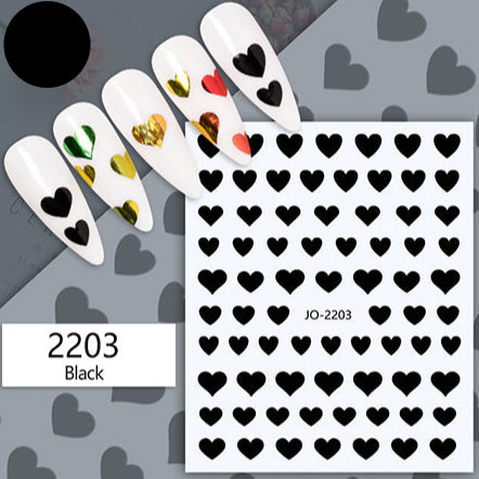 Sticker - Black Hearts - JO-2203