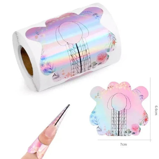 Nail Forms Tip Sculpting Guide Stickers - QZ14 - 500pcs Roll
