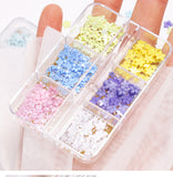 Nail Decorations - 3D Flowers with Steel Balls - 6 Colours