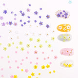 Nail Decorations - 3D Flowers with Steel Balls - 6 Colours