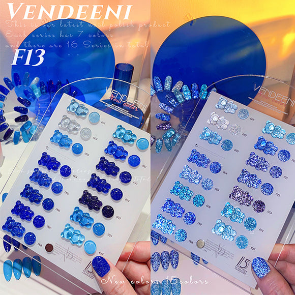 Vendeeni - UV Gel Polish - F13 - Reflective Glitter Sparkling Diamond