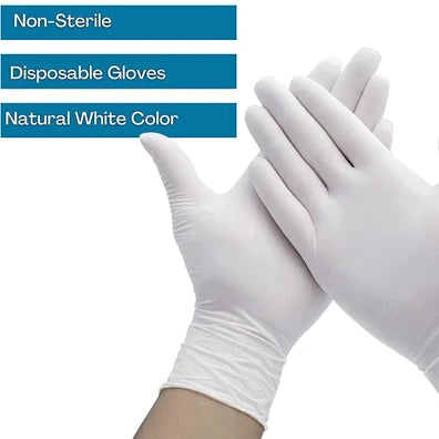 Gloves - White - Non-Sterile - 100pcs / 50 pairs
