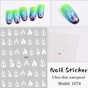 Nail Sticker - 1074 - Flames