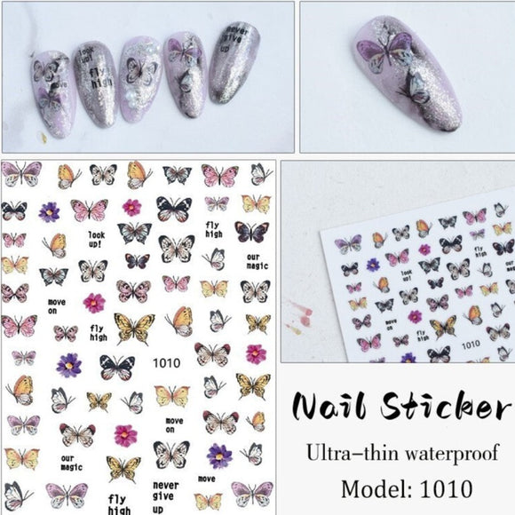 Nail Sticker - 1010 - Butterfly