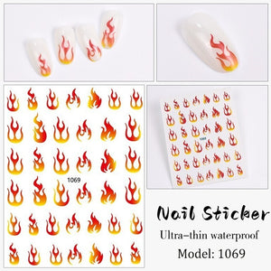 Nail Sticker - 1069 - Flames