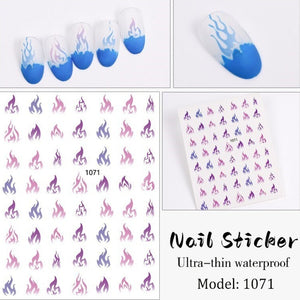 Nail Sticker - 1071 - Flames