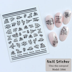 Nail Sticker - 1066 - Flowers