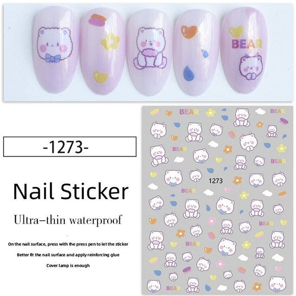 Nail Sticker - 1273 - Bears