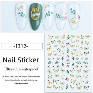 Nail Sticker - 1312 - Butterfly