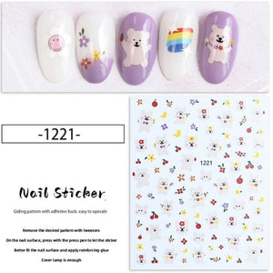 Nail Sticker - 1221 - Bears