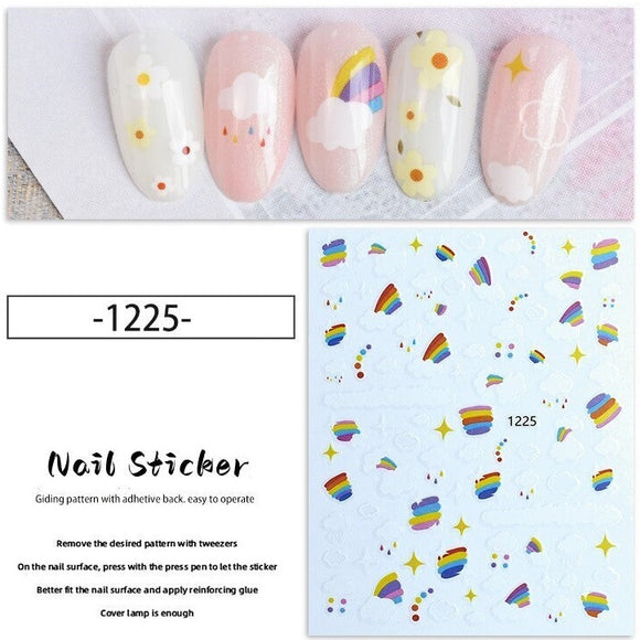 Nail Sticker - 1225 - Rainbows