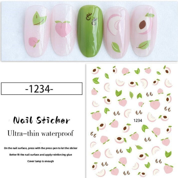 Nail Sticker - 1234 - Peaches