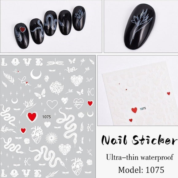 Nail Sticker - 1075 - Snakes