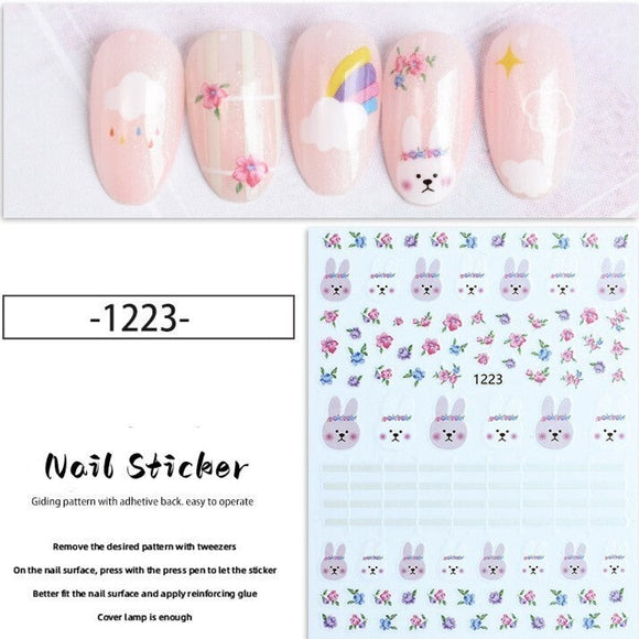 Nail Sticker - 1223 - Bunnies