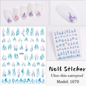 Nail Sticker - 1070 - Flames