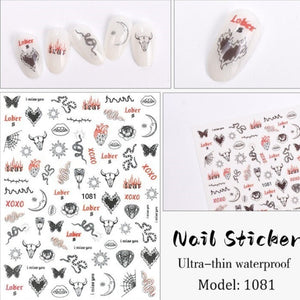 Nail Sticker - 1081 - Symbols