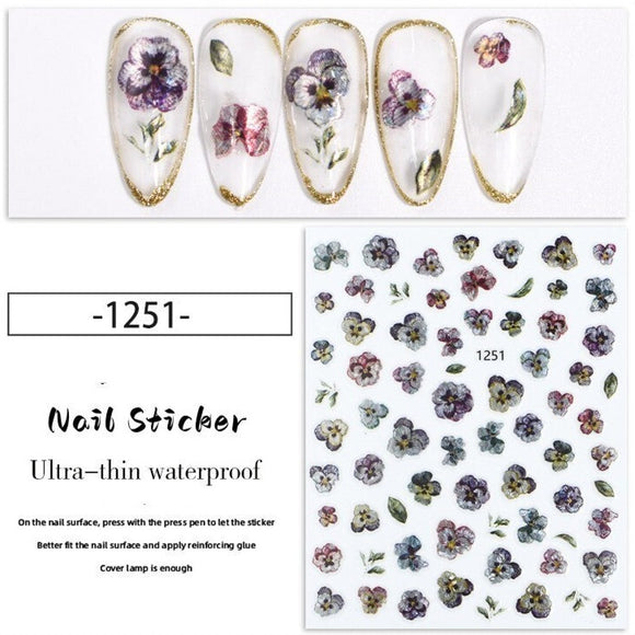 Nail Sticker - 1251 - Flowers