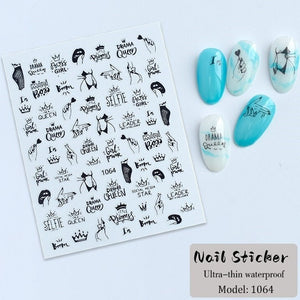 Nail Sticker - 1064 - Drama Queen