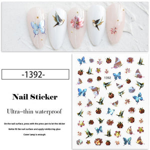 Nail Sticker - 1392 - Butterflies