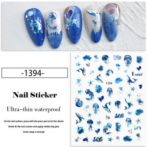 Nail Sticker - 1394 - Whales