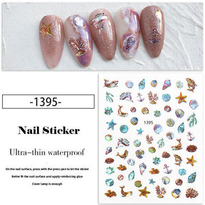 Nail Sticker - 1395 - Ocean Creatures