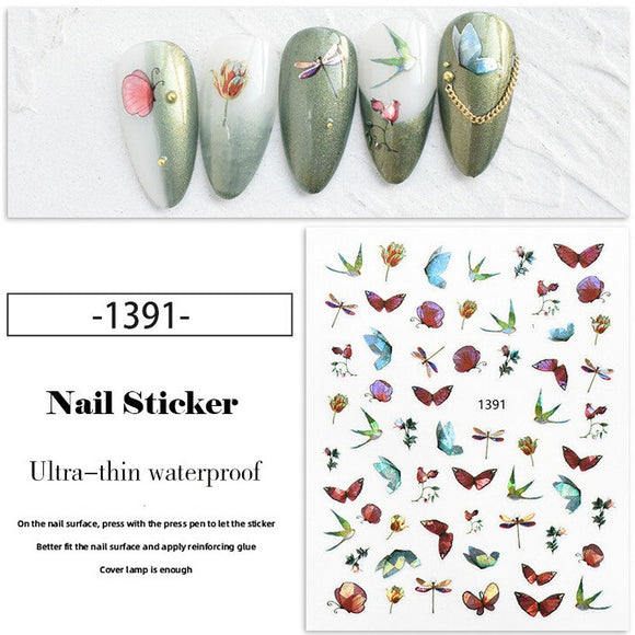 Nail Sticker - 1391 - Butterflies