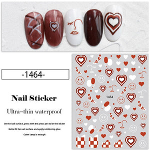 Nail Sticker - 1464 - Hearts