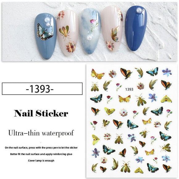 Nail Sticker - 1393 - Butterflies