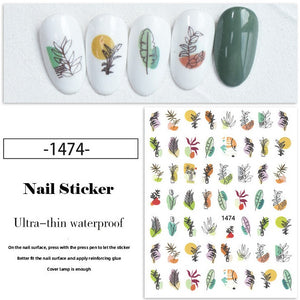 Nail Sticker - 1474 - Leaves